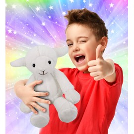 DolliBu Plush Lamb Stuffed Animal - Soft Huggable Long Leg Lamb, Adorable Playtime Plush Toy, Cute Farm Life Cuddle Gift for Kids and Adult - 10.5 Inches