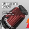 K&N High-Flow Original Lifetime Universal Clamp-On Air Filter: High Performance,