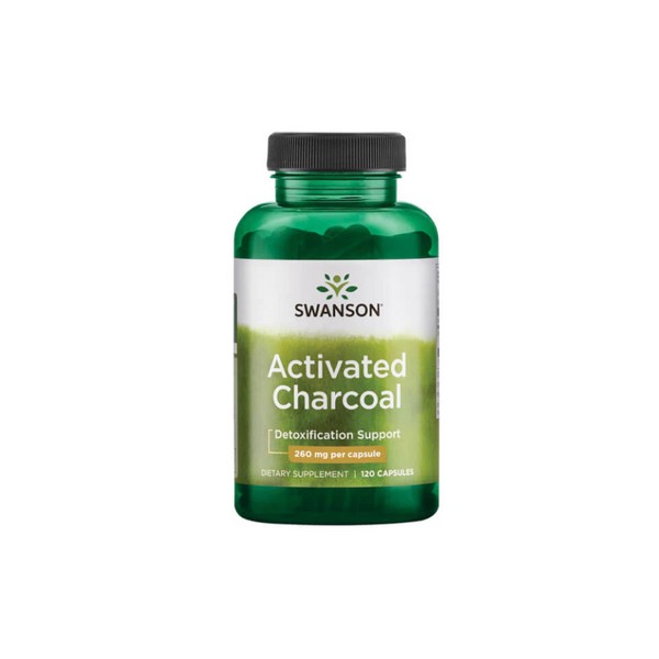 Swanson Activated Charcoal 260mg - 120 Capsules