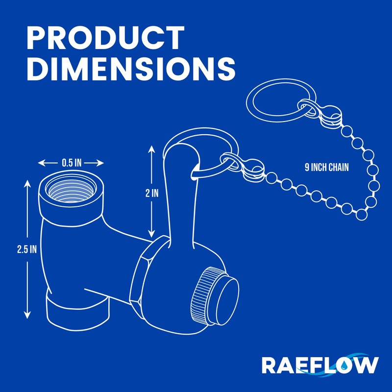 Self-Closing Shower Valve with Pull Chain, Chrome, Indoor or Outdoor