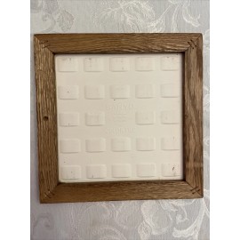MK SANYO Solid Oak Framed Vienna Trivet Decorated Ceramic Tile 9.5 x 9.5 VNTG Available=4
