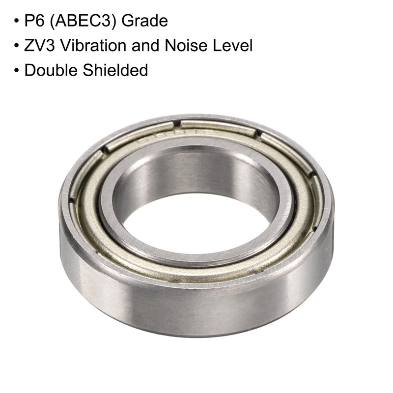 uxcell 2pcs 6801ZZ Bearing 12x21x5mm, Chrome Steel Double Shielded Precision
