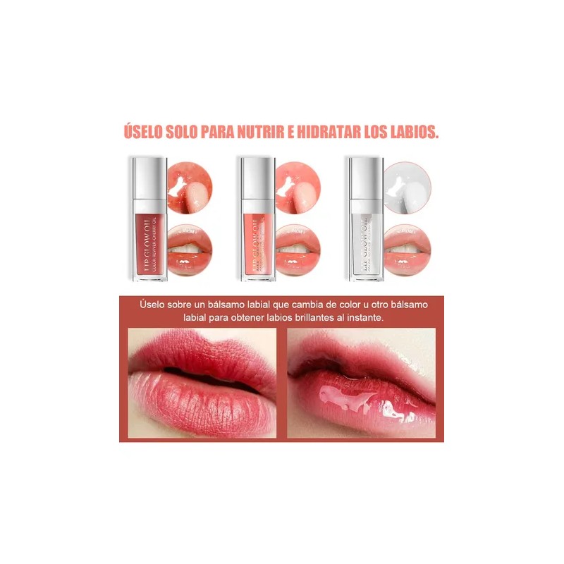 Set De 6 Aceites Para Labios Lip Glow Oil Gloss