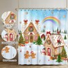 Tcoyodw Christmas Gingerbread House Shower Curtain 72" x 72" Winter