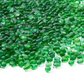 Keedolla Green Fish Tank Gravel Aquarium Frosted Glass Rocks, 0.5 Lb Mini Fish Tank Pebbles Stones Marbles for Vase Fillers, DIY Crafts and Succulent Plants Decor, 6-9mm