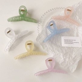 Translucent pastel updo hair clip / 반투명 파스텔 올림헤어 집게핀