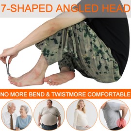 XGIZMOO Toenail Clippers for Thick Toenails-Angled Head,Toe Nail Clippers for Thick Nails for Seniors,Finger Nail Clippers for Men with Wide Jaw Opening, Heavy-Duty Nail Cutters