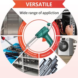 Internally Heated Industrial Laser Welding Tools, Multi-Function Soldering Iron Soldering Gun Set, 3 in 1 Handheld Industrial Laser Welding Machine Constant Temperature Fast Heating for Metal,Green