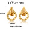 CLASSYZINT Chunky Gold Statement Geometric Drop Dangle Earrings for Women