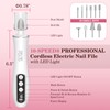 PELCAS Cordless Nail Drill, 10 Speeds Professional Electric Nail File