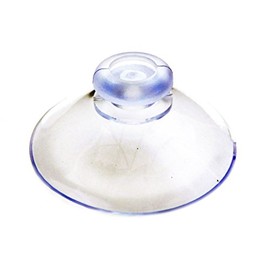 Pack of 10 x 45mm (approximately 1 3/4") Standard Mushroom Head Suction Cups / Suckers plain, clear vinyl PVC by rubbersuckers UK. Packet of 10.