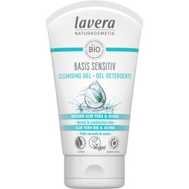 LAVERA Basic Sensitive Wash Gel Organic Aloe Vera & Jojoba Revitalises & Refreshes Vegan Organic Plant Active Ingredients Natural Cosmetics & Innovative Facial Cleansing 1 Piece