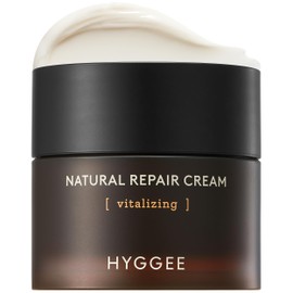 HYGGEE Natural Repair Cream - Vegan Red Ginseng & Peptides Nourishing Moisturizer for Enhanced Elasticity and Vitality - Anti Aging, Firming, Hydrating Face Cream for Rough and Dry Skin, 1.69oz.