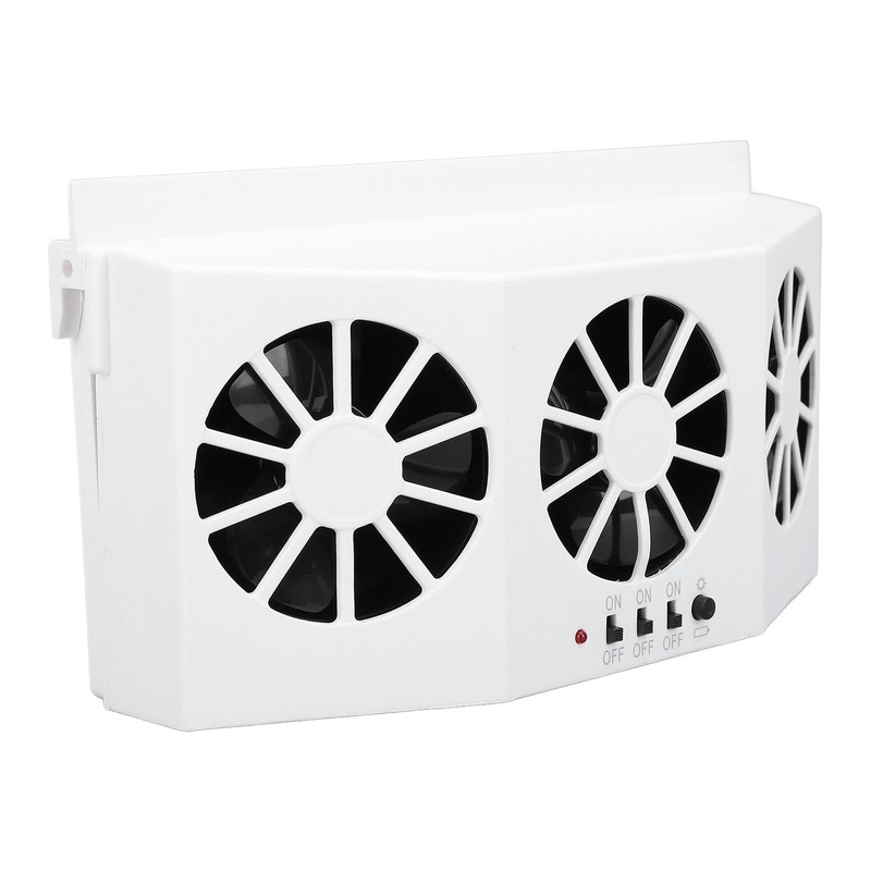Car Exhaust Fan Solar Powered 3 Fans Ventilation Cooling Odor