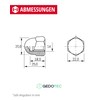 Gedotec Cap Nut DIN 1587 M14 Pack of 20 Galvanised