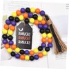 FELTECHELECTR Wooden Beaded Garland Beaded Hanging Ornament Blood Bag Drink