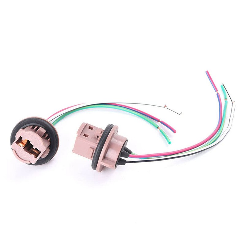 2Pcs T20 7443 1891 Socket Adapter W21/5W LED Bulb Connect