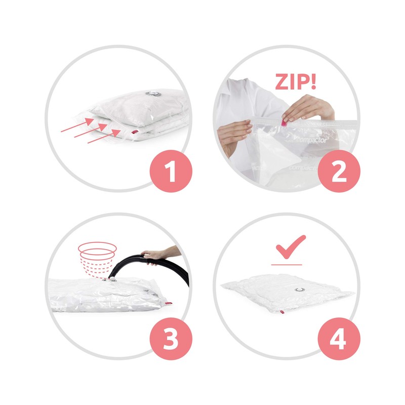 Compactor - Set of 5 vacuum bags - 3 x