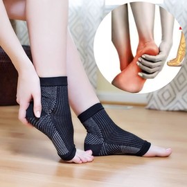 Ankle Support Compression Sports Daily Running Socks 2 Pairs M 4ea