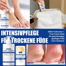Urea 60% Foot Cream Stick Foot Care Cream for Cracked Heels and Dry Skin, Deep Moisture Foot Care Guanjiashuang