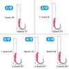 Fishing Assist Hooks with PE line,40pcs Stainless Steel Vertical Jigging