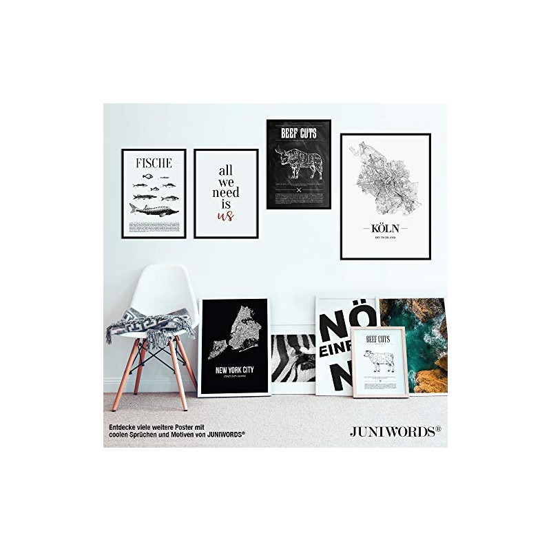 JUNIWORDS Mainz White City Poster, white