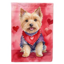 Caroline's Treasures DAC5399GF Norwich Terrier My Valentine Garden Flag Mailbox Flag Decorative Yard Flag Banner Outside Patio Artwork Yard Flower Beds, Garden Size, Multicolor
