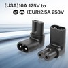 IEC320 C7 to C8 Right Angle Adapter YACSEJAO 2PCS 250V