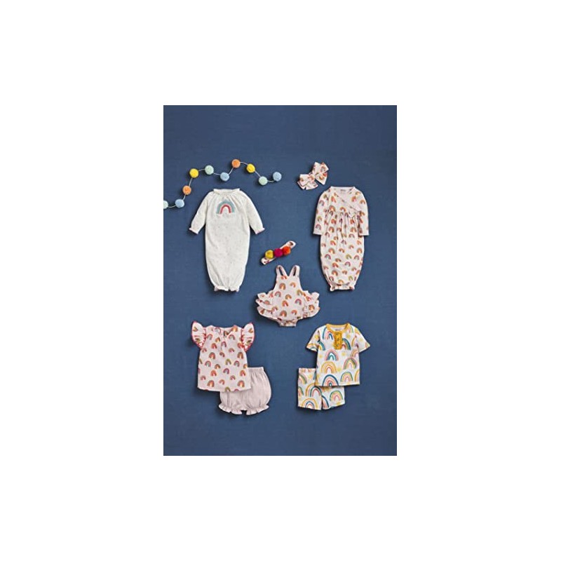 Mud Pie Crochet Gown, Rainbow, 0-3 Months