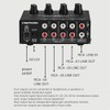 LYNEPAUAIO 1-in-4-out Stereo Audio Amplifier Amp Signal Distributor 1 Channel