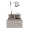 Tuhome Adele Floating Nightstand with Drawer and Open Storage Shelves-