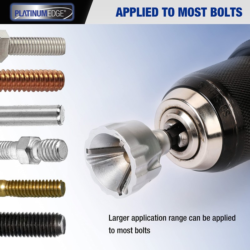 PLATINUMEDGE Deburring External Chamfer Tool, YG8 Carbide Blade, Deburring Drill