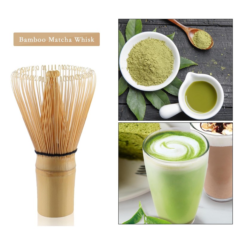 Matcha Tea Set with Bamboo Matcha Whisk and Spoon, Ceramic
