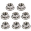 TOP-VIGOR 8Pcs M10 x 1.25mm Fine Thread Flange Nuts, 304