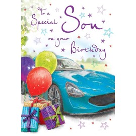 Birthday Card Son - 9 x 6 inches - Regal Publishing,Blue