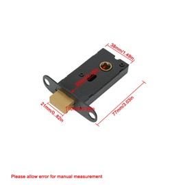 Befun Door Lock Core, Mortice Lock Backset 55 mm Room Door Lock for Various Toilet Rosette with, Toilet Rosette with Occupied Display, Stainless Steel Rosette Pair Set