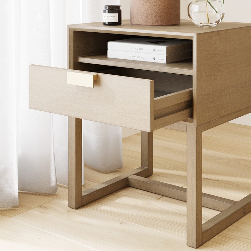 Nathan James Luke Modern Nightstand Side Accent or End Table