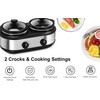 Dual Slow Cooker, Buffet Servers and Warmers with 2 X