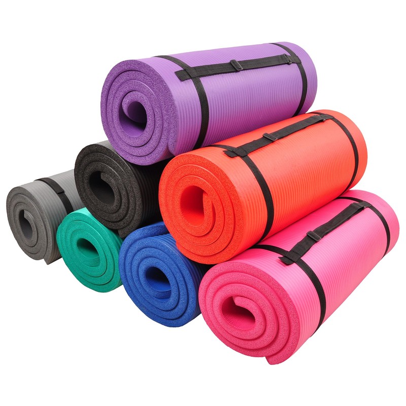 Fitvids 1-Inch Extra Thick High Density Anti-Tear Exercise Yoga Mat