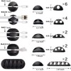 OHill 16-Pack Black Cord Organizer - Adhesive Cable Clips Holder