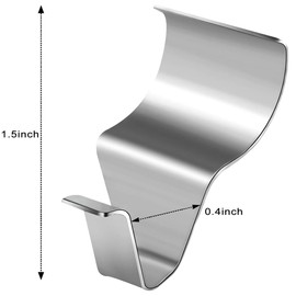 Yindeful Vinyl Siding Hooks, 10 Pcs New Heavy Duty Stainless Steel Siding Hooks No Hole Vinyl Siding Clips, Multifunctional Outdoor Hook Hangers for Hanging Doorplates Wreaths and Holiday Decorations