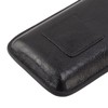 Leather Cigar Case Portable 3 Finger Cigar Humidor Carrying Case