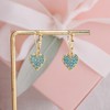CiNily Heart Earrings for Womem, Blue Cubic Zircon Heart Dangle