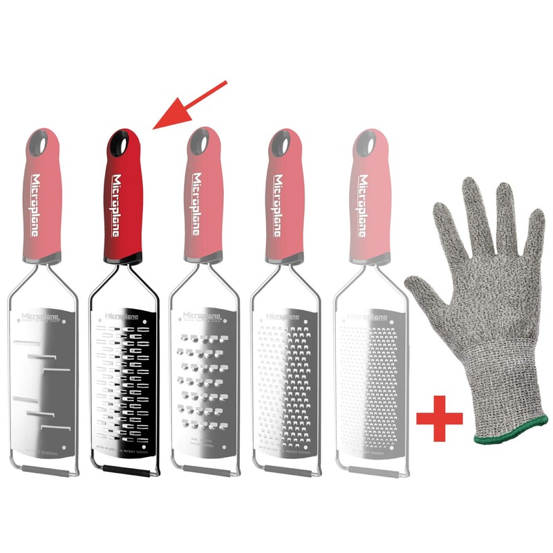 Microplane Gourmet Grater Fine Coarse Very Coarse Star Blade Rasp