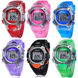 SYNOKE Kids Digital Watches for Boys Girls LED Sports Waterproof Wrist Watches Children - Red