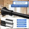 YNL Black Shower Curtain Rod 36-68 Inch(3-5.67ft), No Slip No