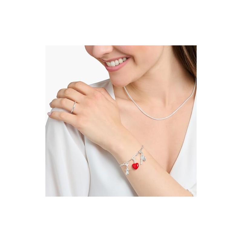 THOMAS SABO Women's Charm Club, Sterling Silver, No Gemstone
