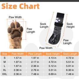KOOLTAIL Anti Slip Dog Socks for Hot Pavement, Waterproof Dog Boots Paw Protector with Straps Traction Control for Hardwood Floor, Prevent Licking Dog Booties for Small Medium Large Senior Old Dogs