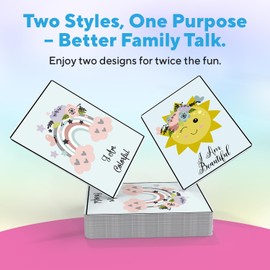 Sharing Joy Family Conversation Cards, 200 Cards Talking Points Cards Family Pack - Put Down The Phones & Families Closer Together, Great for Family Dinners, Gifts, Holidays, and Gatherings (Kid001)