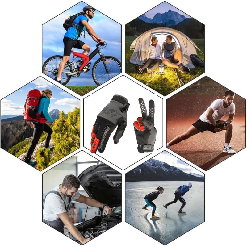 UNIQOCK Cycling Gloves, Bicycle Gloves, Spring, Summer, Autumn, Smartphone Compatible,